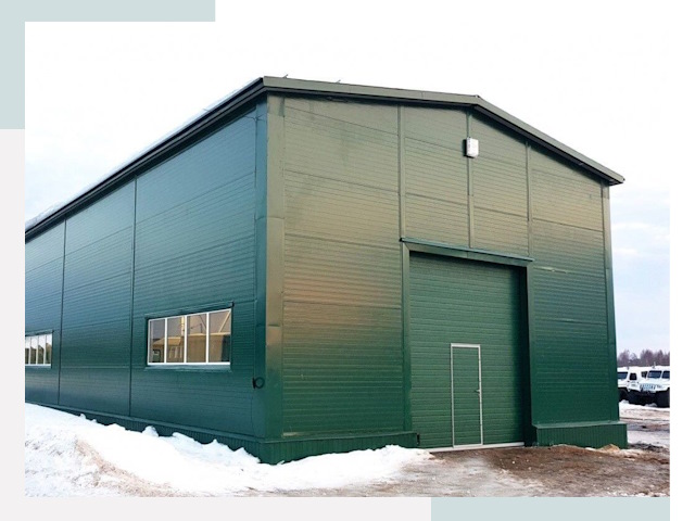 Двускатные ангары в Моршанске