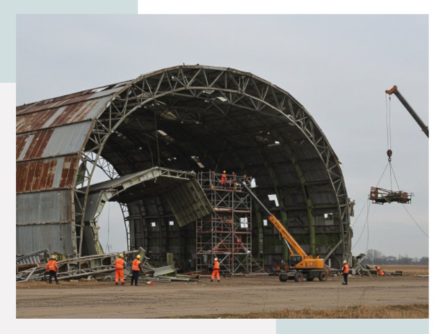 Демонтаж ангаров в Моршанске